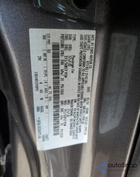 2014 Ford Focus Se из США, поврежденный, VIN 1FADP3K20EL325515